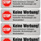 10 x Brandengel® STOP Keine Werbung! Edelstahl Optik extra Starke Folie - Sticker (Keine Werbung ! Keine kostenlosen Zeitungen, Handzettel, Wurfsendungen und Wochenblätter !) für den Briefkasten 10St