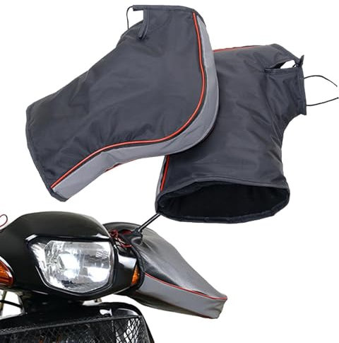 Gants De Guidon De Moto Hiver,Imperméables Manchons Pour Moto Scooter,Gants De Guidon Moto Universel,Manchon De Guidon Scooter,Hiver Gants De Moto,Etanche Gants Coupe-Vent Protection De Main Chau