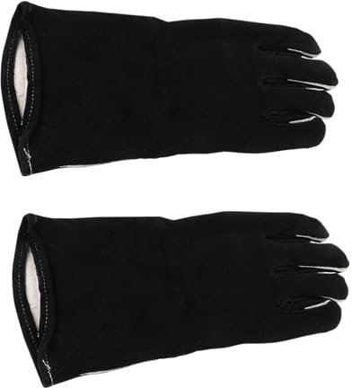 WATIIFUFU Grilling Gloves Bbq Gloves Heat Resistant Black for Safe Outdoor Cooking