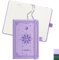 EMSHOI A6 Notizbuch Klein Liniert, 160 nummerierte Seiten, 100g/m² Dickes Papier, Ledercover DIN A6 Mini Notizbücher mit Innentasche, 14.5×9.5cm, Hellviolett