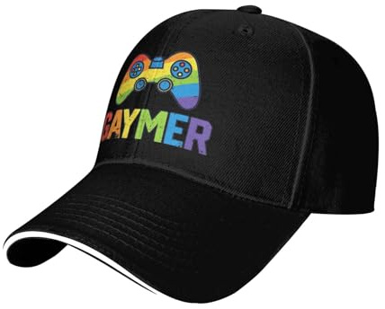 LGBT - Gaymer Gamer Gay Pride LGBT - Lesbische Regenbogenflagge Geschenke Herren Damen Trucker-Kappe Verstellbar Baseballkappe Leicht Hysteresenkappe Für Sport Golf Laufen