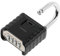 Foppla Lot de 2 cadenas à combinaison haute performance à 4 chiffres, avec manille épaisse de 8 mm, en acier inoxydable 304, étanche et antivol, pour cour, clôture, garage, portail, 10 000