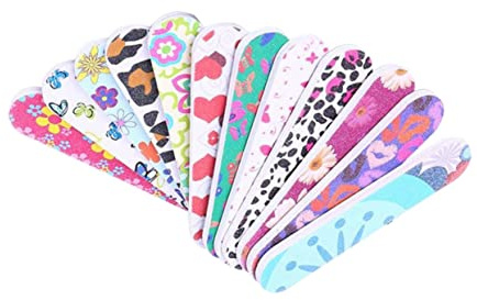 BESPORTBLE Limas De Uñas Para Mujeres Mini 50 Piezas Doble Cara Impresión Herramientas Manicura y Pedicura Profesionales y Principiantes Uso Diario