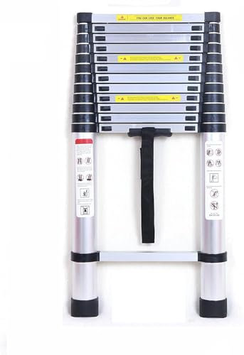 5M Teleskopleiter, Klappleiter Aluleiter Mehrzweckleiter Rutschfester Ausziehleiter Ausziehbare Leiter Sprossenleiter Stehleiter Tragbar Leichte Leiter Schiebeleiter 150 kg Belastbarkeit