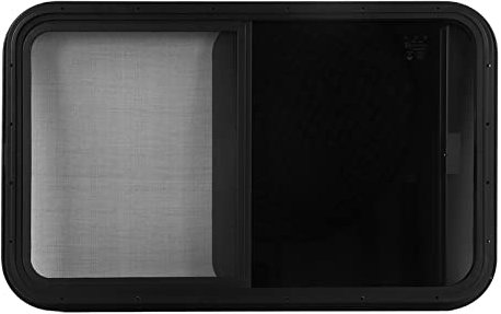 ZenithAur Tempered Tinted Glass Fenster, 28x16in Horizontales Schleifenfenster mit komplettem Installationskit, RV -Fenster -Austausch für Fracht- und Pferdebäume