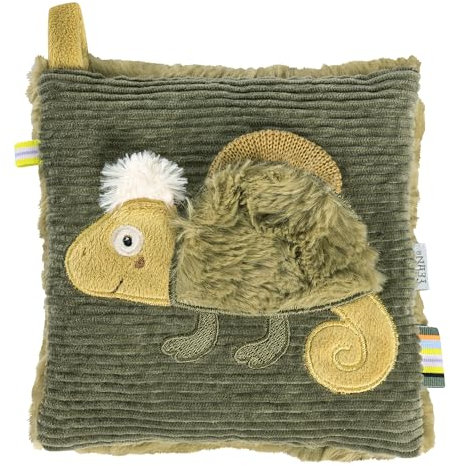 Fehn Kirschkernkissen Chamäleon – Kuschelkissen mit entnehmbarem Wärme-/ Kältesäckchen für Babys und Kleinkinder