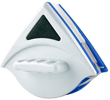 BCJMKDX Glasreiniger, Magnetischer Fensterreiniger, dreieckiger magnetischer Glasreiniger mit Seil, doppelseitiger Fensterreiniger-Wischer for doppelt verglaste Fenster(A,15~24mm)