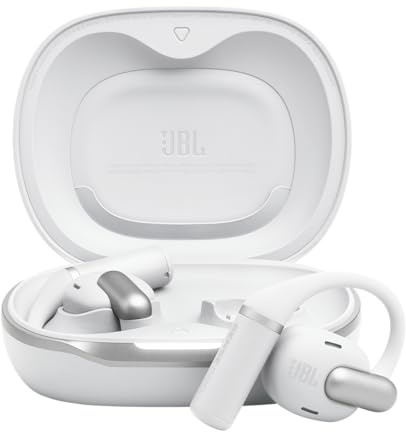 JBL Sense Pro Kabellose Open-Ear-Kopfhörer, Weiß | Hi-Res Audio, 38 Stunden Spielzeit, 4 Mikrofone, IP54 wasser - und staubgeschützt, JBL OpenSound-Technologie, Spatial Sound