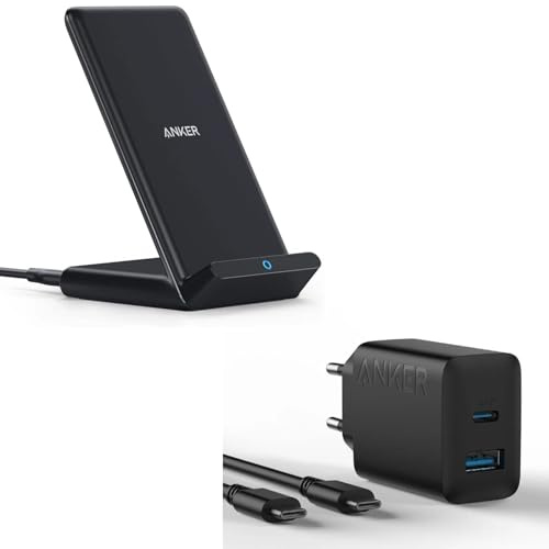 Anker USB C Ladegerät(20W, iPad Netzteil) & Anker Ladestation (Qi-Zertifiziert, Induktive, 10W)