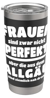 Allgaeuer Sprüche Allgäuer Wandern Allgäu Doppelwandiger Edelstahl-Thermobecher