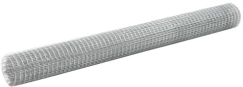vidaXL Maschendraht Verzinkter Stahl 25x1,5m Wildzaun Gitterzaun Gartenzaun