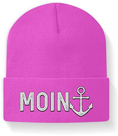 Moin Lustige Mütze für Norddeutsche - Beanie -M-Fuchsia