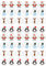 48 edible mini Christmas Character festive childrens kids party decorations Style Cupcake Cake Toppers Wafer Rice Paper