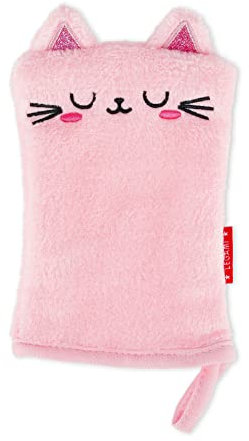 Legami - Waschhandschuh, wiederverwendbar, weicher Stoff, entfernt Gesichts-Make-up, waschbar, hypoallergen, umweltfreundlich, 12 x 20,5 cm, Motiv: Kitty