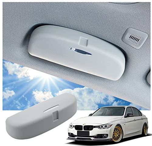 SHAOHAO Sonnenbrillenhalter Brillenetui Kompatibel mit BMW X1 X3 X5 3er 5er 6er 7er Innenraum Brillenhalter(Grau)