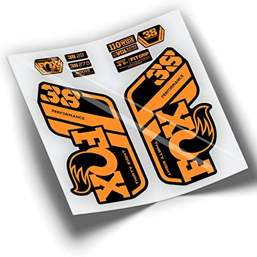 Aufkleber Gabel Fox 38 Performance 2021 Farben WP439 Neonorange