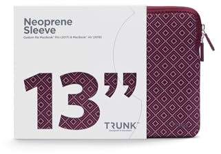 TRUNK 13 MacBook Pro Neoprenhülle – Laptoptasche – Warmes Rosa – Schlanke 13 MacBook Pro Neoprenhülle – Moderner Schutz für den täglichen Gebrauch – Stilvolle Laptoptasche für Arbeit und Reisen