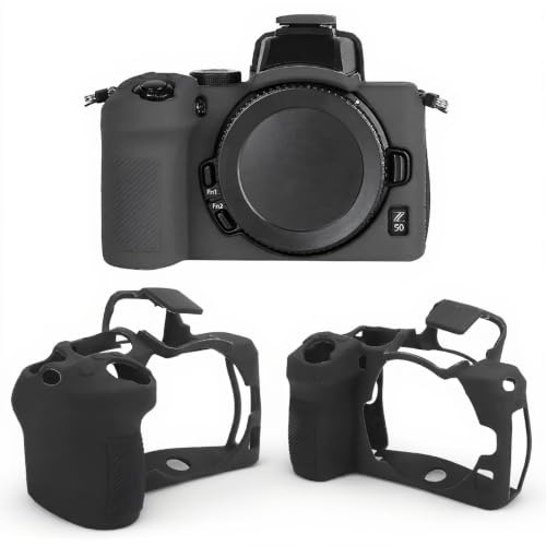 Camera Case, Zunate Silicone Protective Cover for Mirrorless Camera, Black