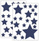 WANDKIND STERNEN SET Kinderzimmer 36 Stück Sterne Aufkleber Sternenhimmel zum Kleben Stern Wandtattoo Wandaufkleber Sticker Wanddeko (Dunkelblau)