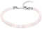 BERGERLIN Rosenquarz Fußkette - facettiertes, rosa Fußkettchen - Silber - XS-S