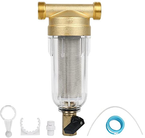 AYYDS Wasserfilter Wiederverwendbare, Spin Down Sediment Wasserfilter, Ausspülbarer Feinfilter, Wasser Vorfilter Sedimentfilter für Brunnenwasser Schlauch(1/2 Thread)