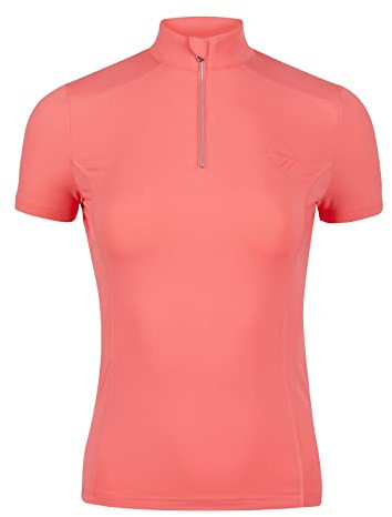 LeMieux Women’s Base Layer Top - Short Sleeve Athletic Thermal Shirts - Equestrian Apparel & Gear for Horseback Riding - (Papaya/UK16)