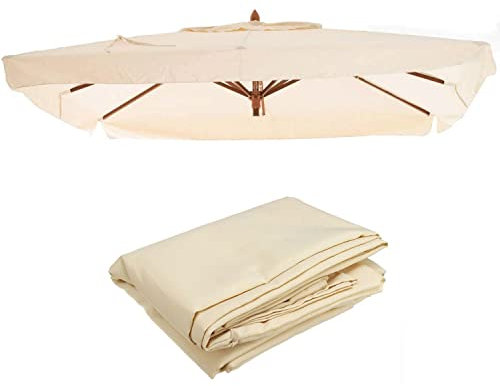 Marvin Telo Ricambio Per Ombrellone Pieghevole Giardino Oasis 3X2 3X3 3X4 Ecrù Copertura Esterno (3x3)
