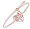 Générique Bijoux Femme Arbre de Vie Coeur Avec 36 Cristaux Etincelants. Cadeau Fete des Meres Bracelet, Original, Anniversaire, Saint Valentin, Noël (Rouge Rubis)
