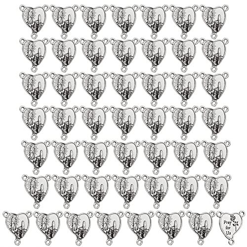 diyalo Rosenkranz-Verbinder mit 3 Löchern, Heiliger Benedikt / Wundertätige Medaille / Unsere Frau von Guadalupe, Jungfrau Maria, Christus, Rosenkranz, Mittelstück, Verbindungsstück für DIY Gebet