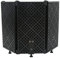 Microphone Sound Isolation Shield Foldable Studio Recording Microphone Isolation Shield Mic Wind Screen Board Sound Absorbing Cover with Accessory Screws