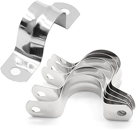 Uenhoy 50 Stück 2,5 cm Edelstahl starre Rohrbandschellen, M25 U-Halterung