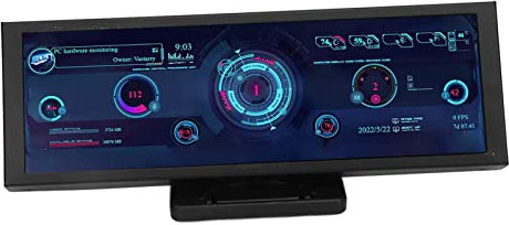 7,9 Zoll IPS USB Bildschirm, PC Temperaturanzeige, AIDA64 CPU GPU RAM SSD Datenmonitor, PC Sensorpanel Anzeige, Gehäuse Sub Bildschirm für RaspberryPi/Linux/Win (Schwarz)