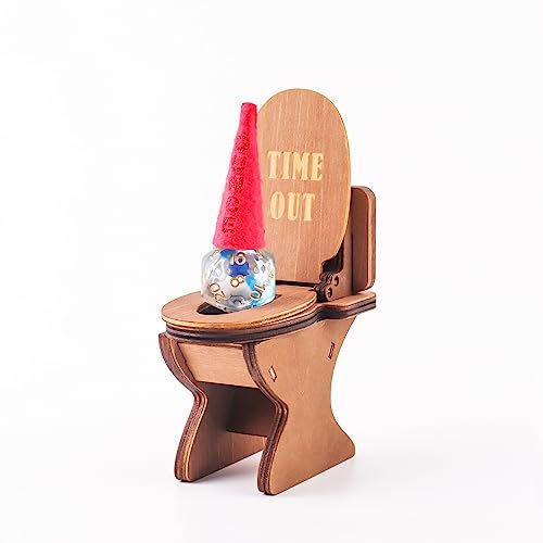 Dungeons and Dragons Dice Jail with Dunce Hat, Stuhl für Rollenspielwürfel, Shame Chair Miniatur für DND Würfel, Gefängnis für Würfel