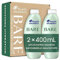 Head & Shoulders Bare, beruhigende Feuchtigkeit, Anti-Schuppen Shampoo (2x 400 ml), ohne Sulfate, Parabene und Silikone, Damen und Männer, gegen juckende Kopfhaut, fettiges Haar, Frischegefühl