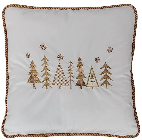 DECORATORE Federe Decorative In Velluto Ricamate Alberi di Natale Premium - Addobbi Natalizi - Federe Decorative In Velluto - Decorazione Camere - Possibilità di Personalizzazione - 35x55cm