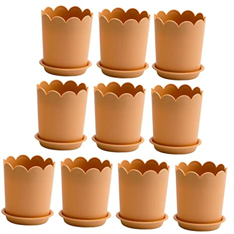 INOOMP 10ensembles Pots De Fleurs Plastique Pots De Jardinage pour Fleurs Et Plantes pour Balcon Et Intérieur