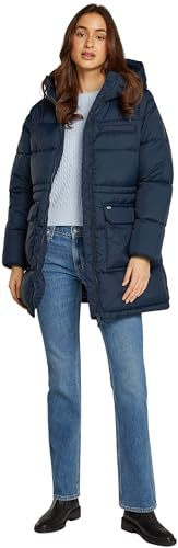 Tommy Jeans Damen Daunenmantel Midi Puffer mit Kapuze