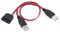 chenyang SATA 15Pin 1 auf 2 USB 2.0 Power 5V 2A Kabel für 2,5 Zoll SATA HDD SSD Festplattentreiber