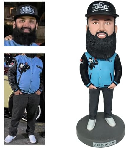 CUSTOMCRrAT Benutzerdefinierte Bobbleheads personalisierte Figuren, benutzerdefinierte Action-Figuren fur Vatertags Muttertag Weihnachten Valentinstag Geburtstagsfeier Hochzeitstag Statue Geschenke