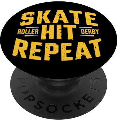 Lustiger Roller-Derby-Jammer, Flat-Track-Quad-Skates, Eislaufbahn PopSockets mit austauschbarem PopGrip