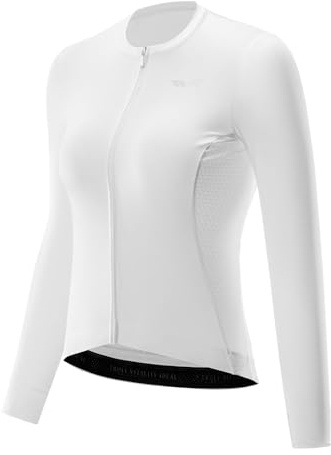 ROCKBROS TVI Radtrikot Damen Langarm, Fahrrad Bekleidung Sport Tops Rennrad Kleidung Shirts Atmungsaktive Cycling Jersey Mountainbike Frauen Shirts Schnell Trocknen Stoff