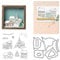 Vordpe Schneiden Stempel und Stanzen Set, Silikonstempel Weihnachten und Stanzschablonen für DIY Scrapbooking Geburtstage Grußkarten Glückwunschkarte, Kunsthandwerk (Haus)
