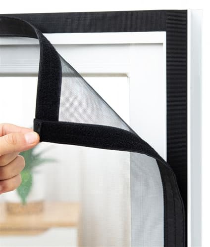 Magnetisches Fenstergitter, Fensternetz, Edelstahl-Fenstergitter for Katzen ohne Bohren, Fenstergitter langlebig, robust, Fenster-Insekten-Fliegengitter, nicht verstellbar(100x120cm)