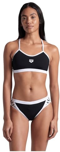 Arena Icons Bikini für Damen chlorbeständig und schnelltrocknend, Farbe:Schwarz, Größe:38