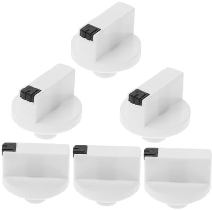 Mikikit Lot De 6 Boutons De Couvercle De Théière En Plastique Bouton De Thermostat De Radiateur De Plinthe Gris Clair