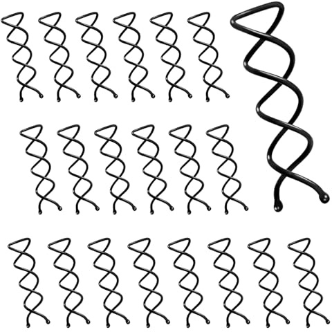 Jerhyun 20 Pièce Épingles à Cheveux Spirale, Pingles Cheveux Spirale Convient à Une Grande Vvariété de Coiffures (Noir)