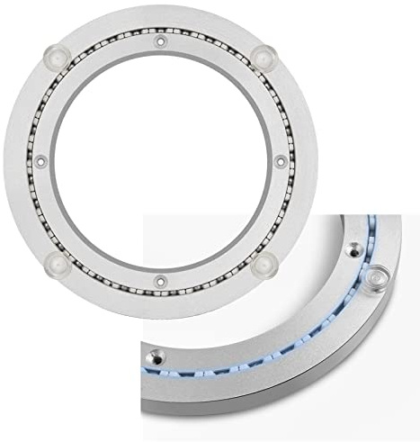 VAYEODEYU Tisch-Aluminium-Drehteller, Aluminiumlegierung-Plattenspielerlager, Silber, 8-32 Zoll(20 inches (500mm))