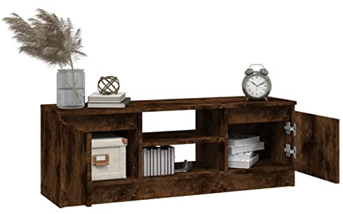 Mobile TV a 2 ante, Sonoma Grigio, 102x30x36 Cm, Mobiletto da Soggiorno, Mobile Porta Media (Rovere affumicato)