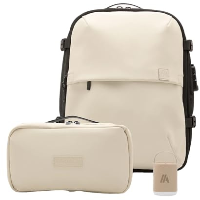 Airback Zaino Sottovuoto Viaggio FLEX con Pompa -16-23L, Trasportare o Rotolare, Pompa a Vuoto, Zaino Bagaglio a Mano con Sottovuoto per Cabina, Leggero, Espandibile, Resistente All'acqua,Sabbia