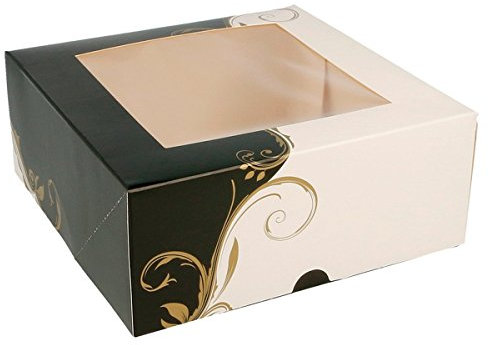 Box Square Canal mit Sichtfenster – 50 Stück. 18 x 18 x 7,5 cm.